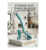 2'li Profesyonel Set - Biberon, Şişe ve Kavanoz Fırçası ile Bulaşık Fırçası 723096