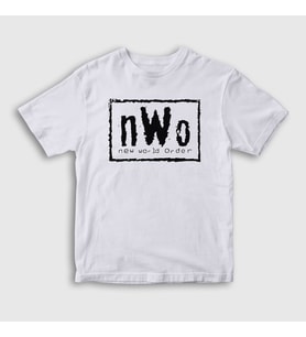 Presmono Unisex Çocuk Beyaz New World Order Wrestling Güreş T-Shirt 424377tt (Beyaz)