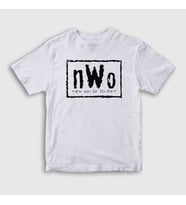 Presmono Unisex Çocuk Beyaz New World Order Wrestling Güreş T-Shirt 424377tt (Beyaz)
