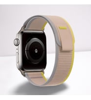 Cosmostech Akıllı Saat Watch için Uyumlu 42MM 44MM 45MM 49MM 1/2/3/4/5/6/se/7/8/ultra Hasır Kordon ve Kayışı Gri(Sarı)