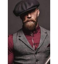 Kışlık Kaşe Kumaş Erkek Şapka Kasket Newsboy Peaky Blinders Kap Hat (Siyah)
