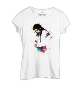 Michael Jackson Beyaz Kadın Tshirt