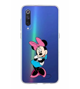 Xiaomi Mi 9 Uyumlu Kapak Minnie Mouse Tasarımlı Şeffaf Silikon Kılıf