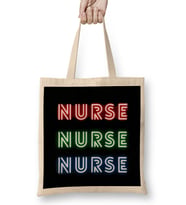 Nurse Gift İdea Funny Saying Quote-Nursing Medical Bez Çanta Uzun Saplı
