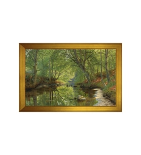 Manzara Temalı Kanvas Tablo 80 x 110 cm Gold Çerçeve