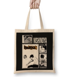 Haikyuu Haikyu Yu Nishinoya Bez Çanta Uzun Saplı