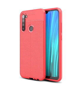 Xiaomi Redmi Note 8 Kılıf Pu-Deri Leather Pu Serisi Esnek Soft Ultra Protection (Kırmızı)
