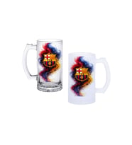Ghostbastır Design FC Barcelona Kulplu Bira Bardağı Buzlu veya Şeffaf Seçenekli 067