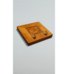 Anahtarlık Duvar Panosu Deniz Kabuğu Askılık Tablo 14,5 × 14,5 × 2,5 cm