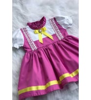 MAŞA KIZ ÇOCUK BEBEK KOSTÜM TASARIM MOR ELBİSE