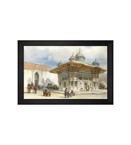 3. Ahmet Çeşmesi Motifli Kanvas Tablo 50 x 70 cm Siyah Çerçeve