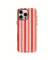 iPhone 16 Pro Max Vorian Çift Katmanlı MagSafe Kılıf Coral Cream Stripe