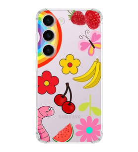PrintiFy Samsung Galaxy S23 Plus Uyumlu Water Color 5 Baskılı Şeffaf Köşe Korumalı Antişok Kılıf