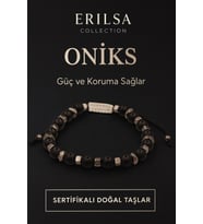 Sertifikalı Ham İşlenmemiş Oniks Taşı Bileklik – Güç Koruma ve Kalkan