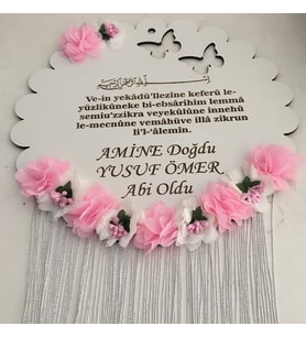 Kişiye Özel Ahşap Bebek Kapı Süsü