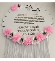 Kişiye Özel Ahşap Bebek Kapı Süsü