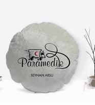 BK Gift Kişiye Özel İsimli Paramedik Tasarımlı Dekoratif Kırlent Yastık-1
