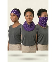 Mor Paisley Desenli Çok Amaçlı Bandana & Boyunluk – Esnek Polyester Unisex