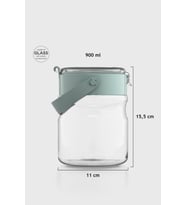 Renga Mono 900 ml Pembe Kapaklı Cam Kavanoz 131064 (Yeşil)