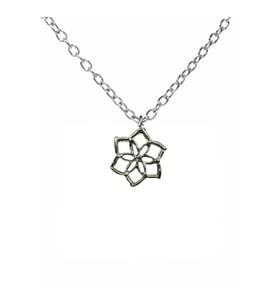 Yüzüklerin Efendisi Galadriel’in Çiçeği Figürlü Unisex Kolye – Elf Zarafetinin Simgesi (Gümüş)