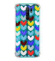 PrintiFy Xiaomi Redmi 9 Uyumlu Water Color 1 Baskılı Şeffaf Köşe Korumalı Antişok Kılıf