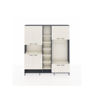 Arges Dolap 18 Raflı 8 Kapaklı Tek Askılı 220x30x243 Antrasit-Aytaşı/Aytaşı