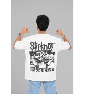 Slipknot Müzik Grubu Baskılı Unisex Oversize Tişört
