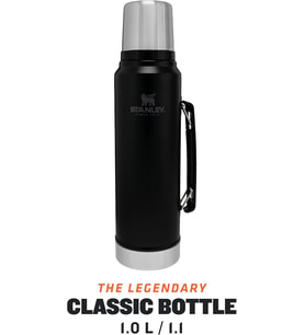 Stanley Classic Legendary Vakumlu Çelik Termos, Mat Siyah, 1 Litre (Standart)