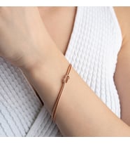 925 Ayar Gümüş Düğüm Bileklik (Rose)
