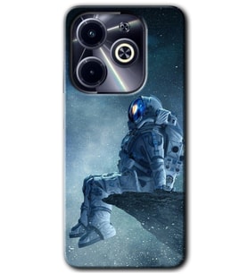 İnfinix Hot 40i Kılıf HD Desen Baskılı Kılıf - Astronot Yalnızlığı