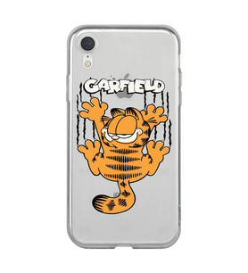 Iphone XR Uyumlu Garfield Desenli Şeffaf Telefon Kılıfı