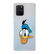 Samsung Galaxy A91  Kapak Donald Duck Tasarımlı Şeffaf Silikon Kılıf