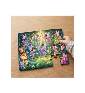 Peri Diyarı - Orman Perileri Tasarımlı 24 Parça Ahşap Çocuk Puzzle