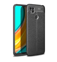 Xiaomi Redmi 9C Kılıf Deri Tarzı Niss Silikon Case (Siyah)