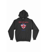 Oxford İngiltere Bayraklı Kalpli Siyah Sweatshirt Hoodie