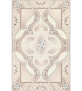 Eliana Home Baskılı, Yıkanabilir Kaymaz Taban Salon Halısı LNA0368 100x150 cm (Bej)