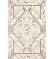 Eliana Home Baskılı, Yıkanabilir Kaymaz Taban Salon Halısı LNA0368 100x150 cm (Bej)