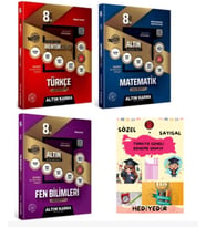 ALTIN KARMA YAYINLARI 8.SINIF TÜRKÇE + MATEMATİK + FEN BİLİMLERİ ETKİNLİKLİ SORU BANKASI + HEDİYE