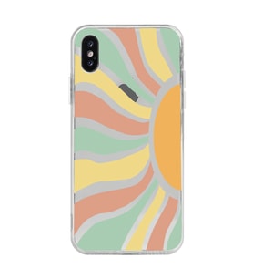 Iphone X / Xs Uyumlu Güneş Desenli Şeffaf Telefon Kılıfı