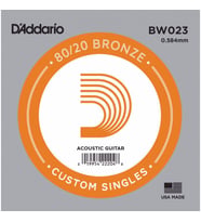 D’Addario BW023 Akustik Tek Tel 80/20 Bronze Wound 023 G (Sol)