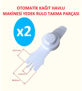 CAR Otomatik Kağıt Havlu Dispanseri Yedek Parça Beyaz 2 Adet
