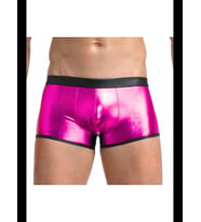 Fantezia Night Tegan Fantezi Deri Görünümlü Pembe Erkek Boxer - Fantezi Tanga TG274608