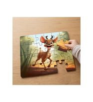 Gülen Sevimli Yavru Geyik Tasarımlı 24 Parça Ahşap Çocuk Puzzle MPK0602