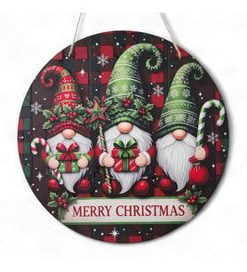 Yılbaşı Cüceleri Kapı ve Duvar Süsü Merry Christmas 2