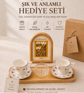 türk kahvesi fincanı çerçeve hediye seti, anneler günü hediyesi,yeni ev hediyesi