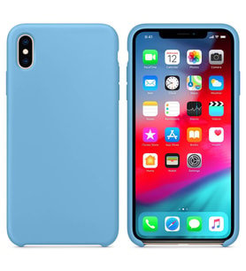 Apple iPhone XS Max Altı Açık Liquit Lansman Silikon Gök Mavisi