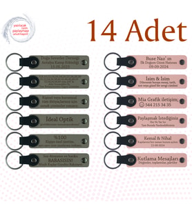 Kül Gri & Yavru Ağzı, 14’lü Set, Kişisel Yazılı Anahtarlık, Kurumsal Seminer Katılımcılarına Anı