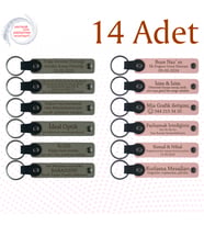 Kül Gri & Yavru Ağzı, 14’lü Set, Kişisel Yazılı Anahtarlık, Kurumsal Seminer Katılımcılarına Anı