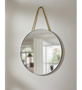 DEKORATİF GOLD METAL KENARLI  YUVARLAK  VE OVAL KENARLI AYNA (Silver)