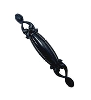MİRAY 96 mm Metal siyah  porselen / 5 ADET